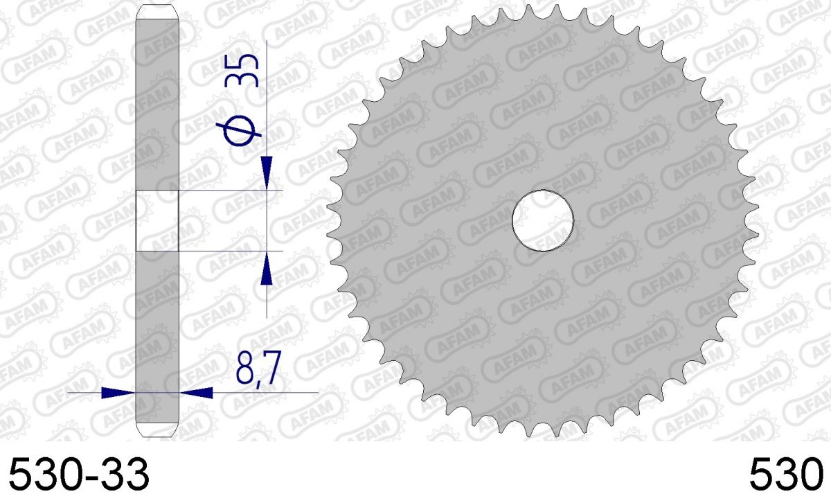 REAR ALU, BLANK, 530, 33T