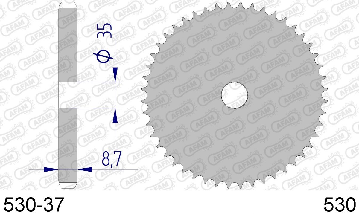 REAR ALU, BLANK, 530, 37T
