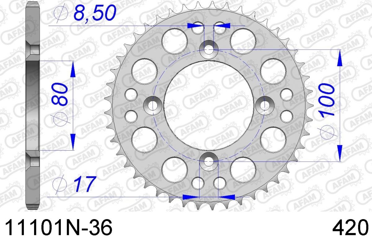 REAR ALU 36T, 420
