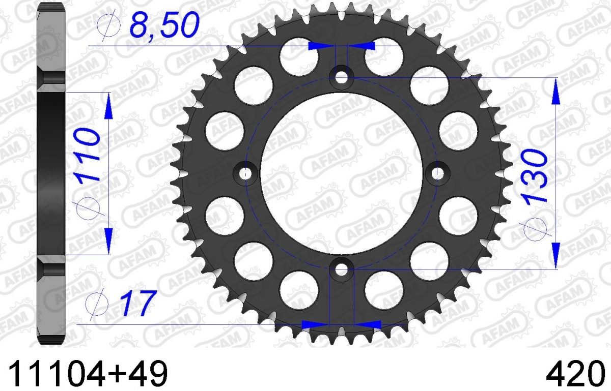 REAR ALU 49T, 420