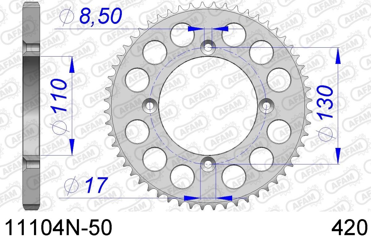 REAR ALU 50T, 420