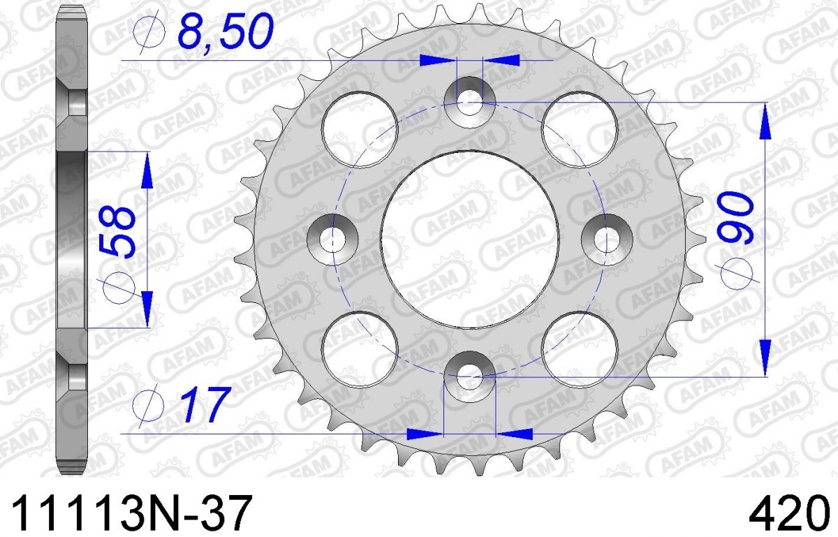 REAR ALU 37T, 420