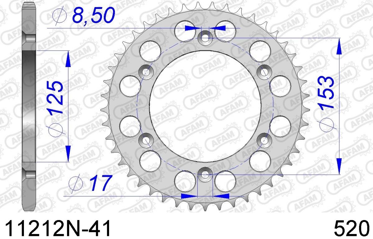 REAR ALU 41T, 520