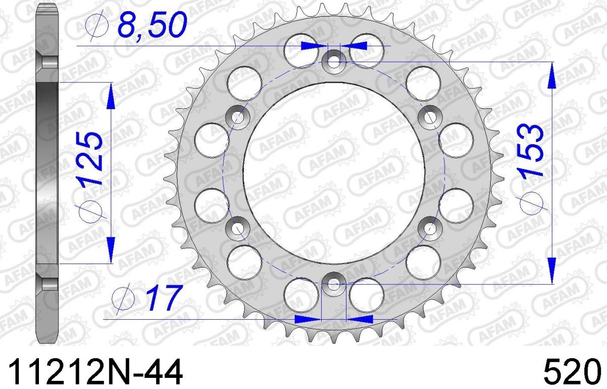 REAR ALU 44T, 520