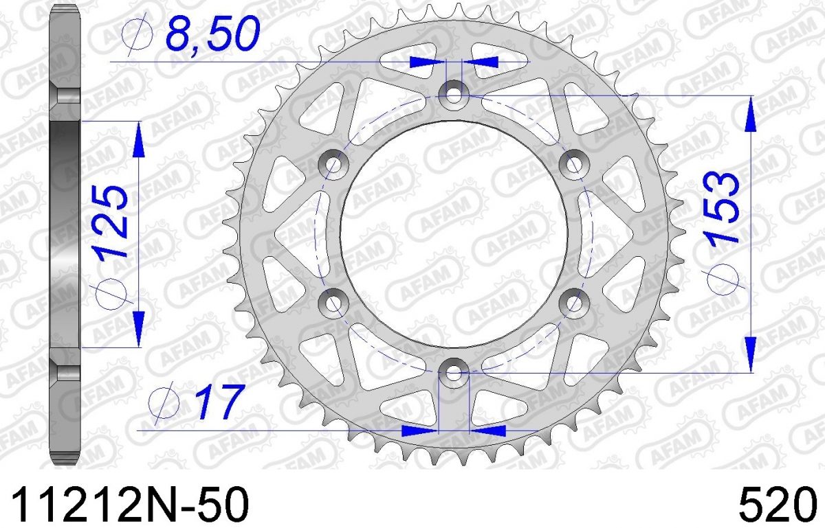 REAR ALU 50T, 520