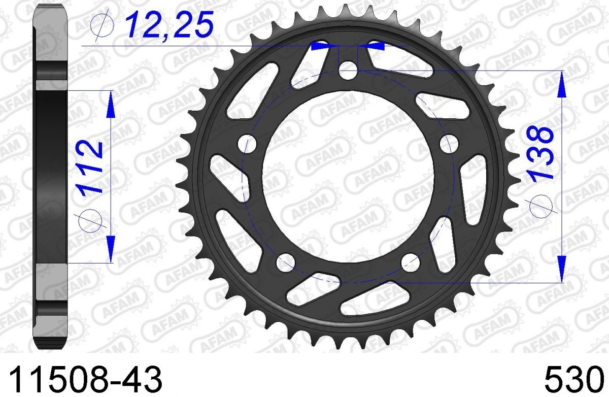 REAR ALU 43T, 530