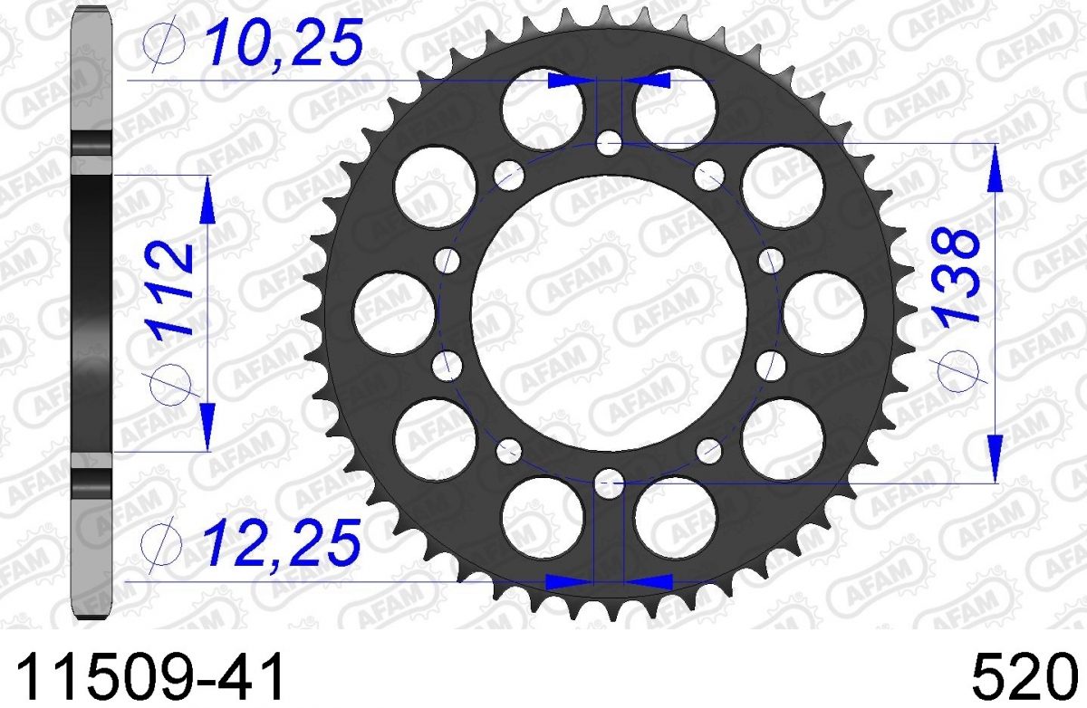 REAR ALU 41T, 520