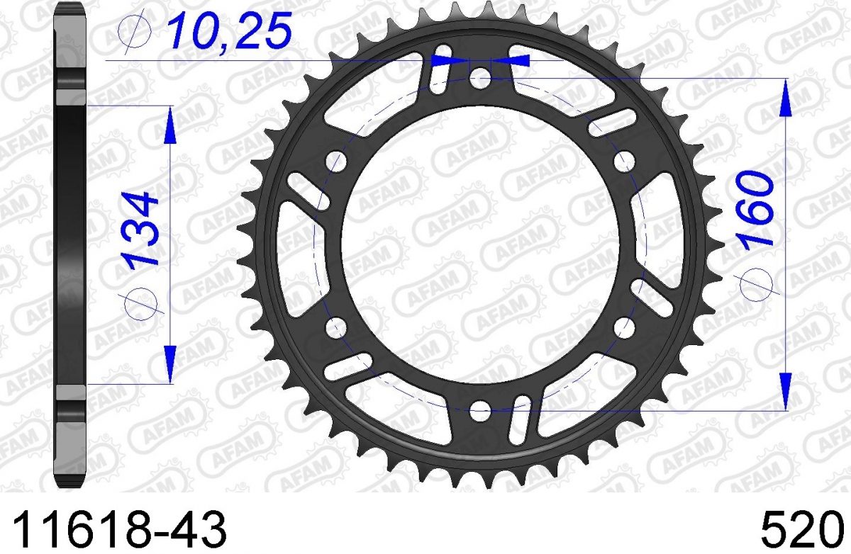 REAR ALU 43T, 520