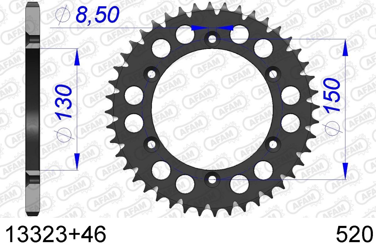 REAR ALU 46T, 520