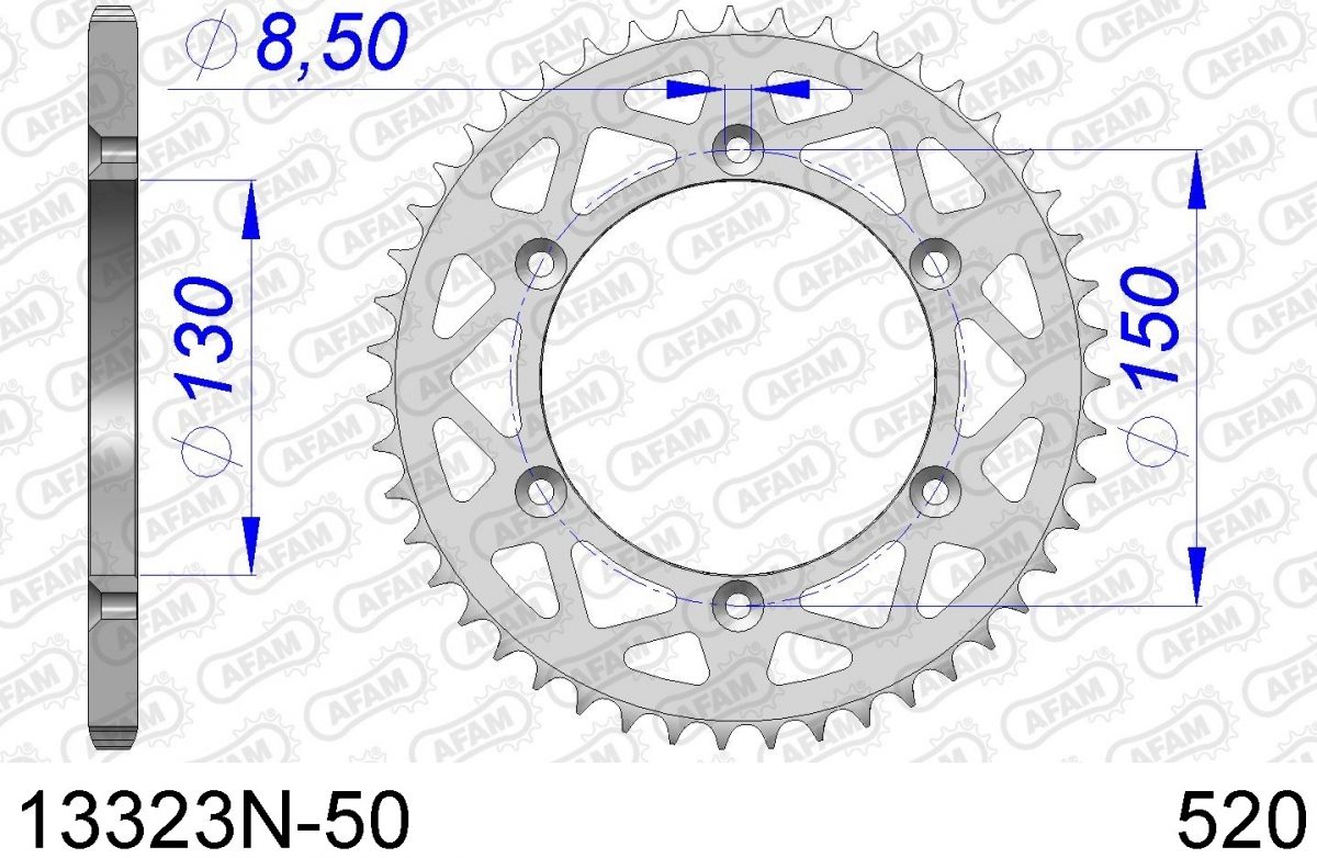 REAR ALU 50T, 520