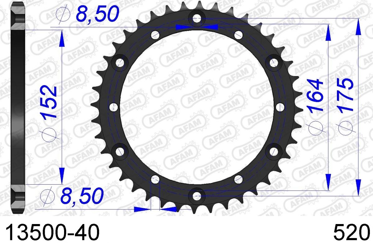 REAR ALU 40T, 520