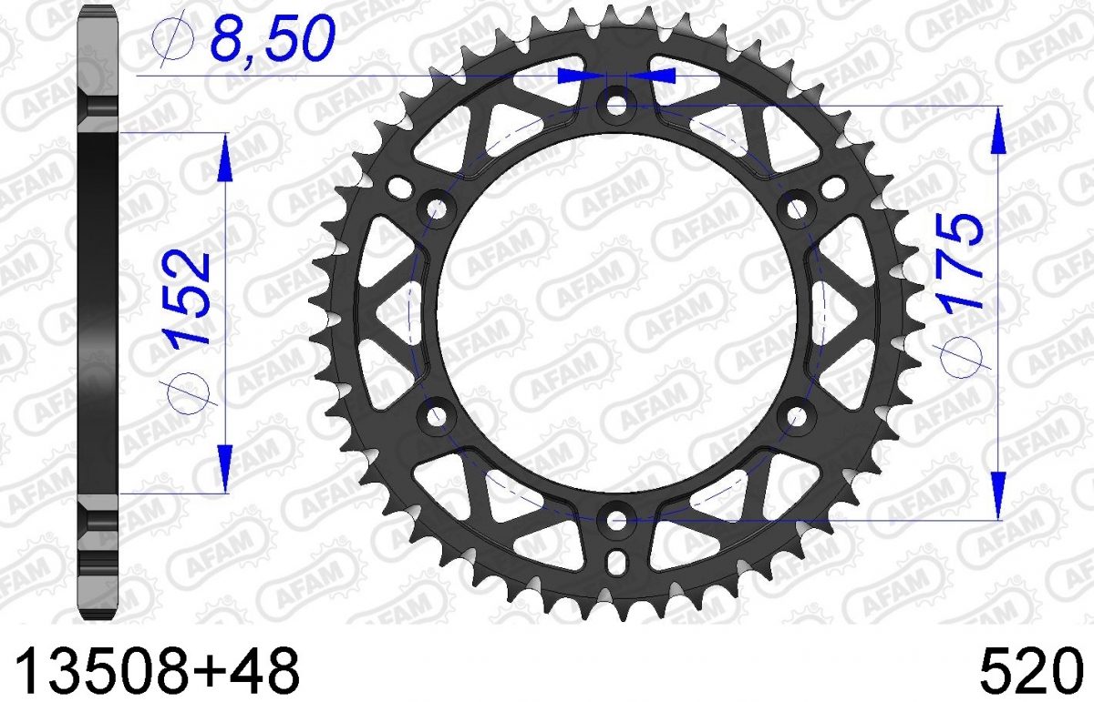 REAR ALU 48T, 520