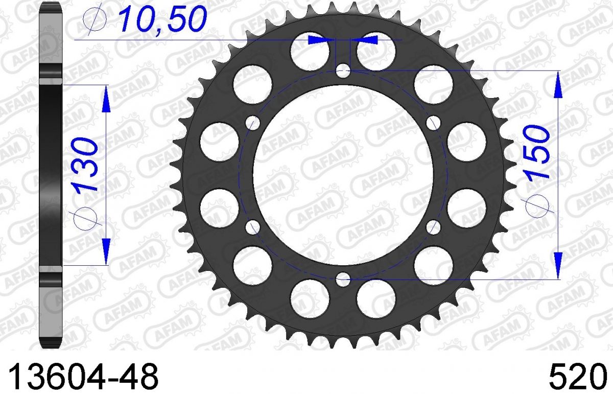 REAR ALU 48T, 520