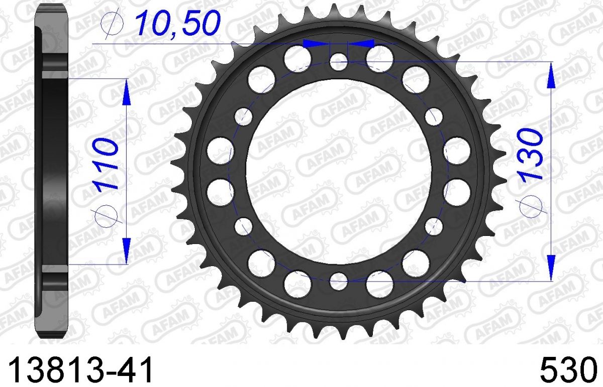 REAR ALU 41T, 530