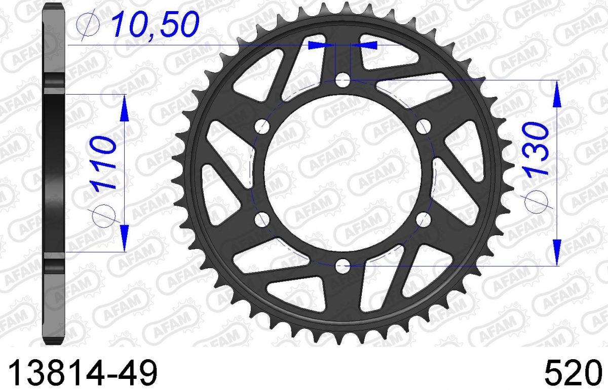 REAR ALU 49T, 520