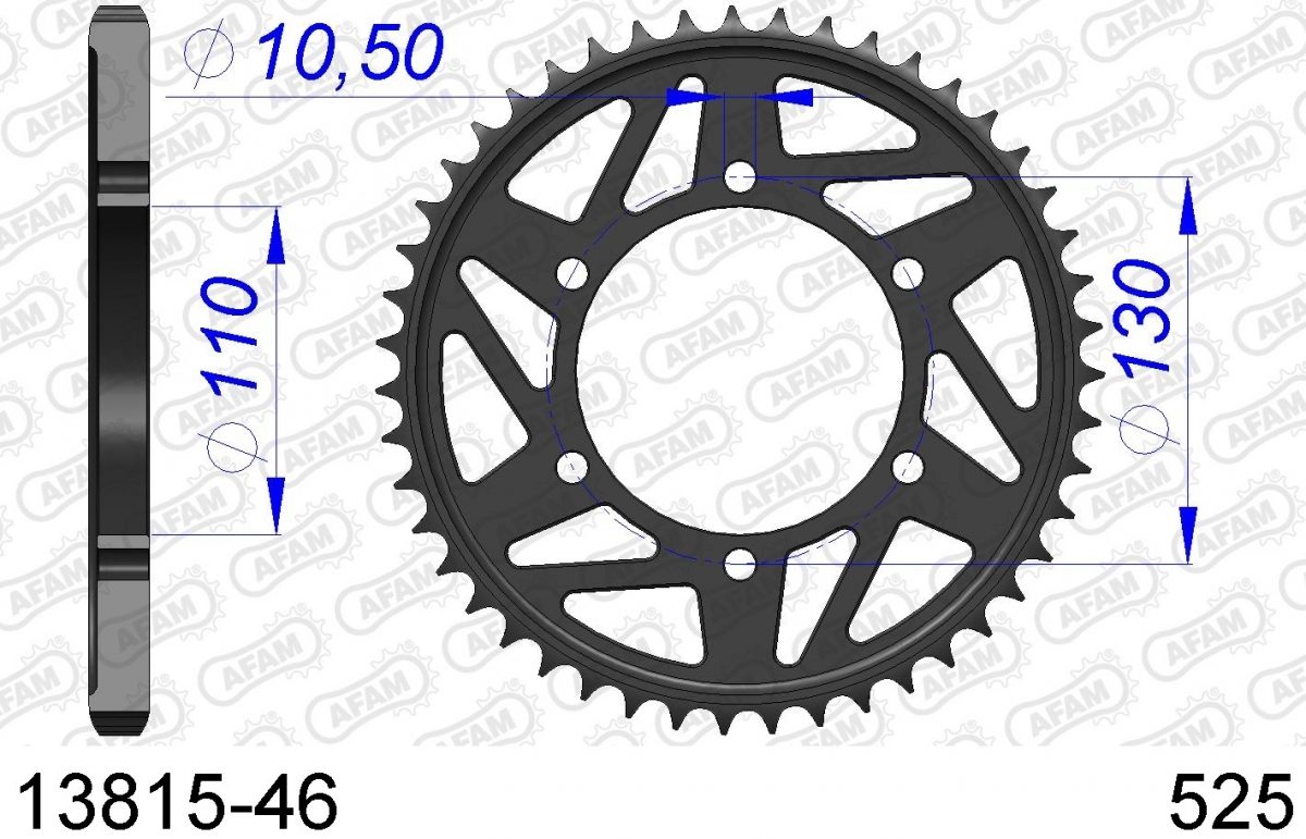 REAR ALU 46T, 525
