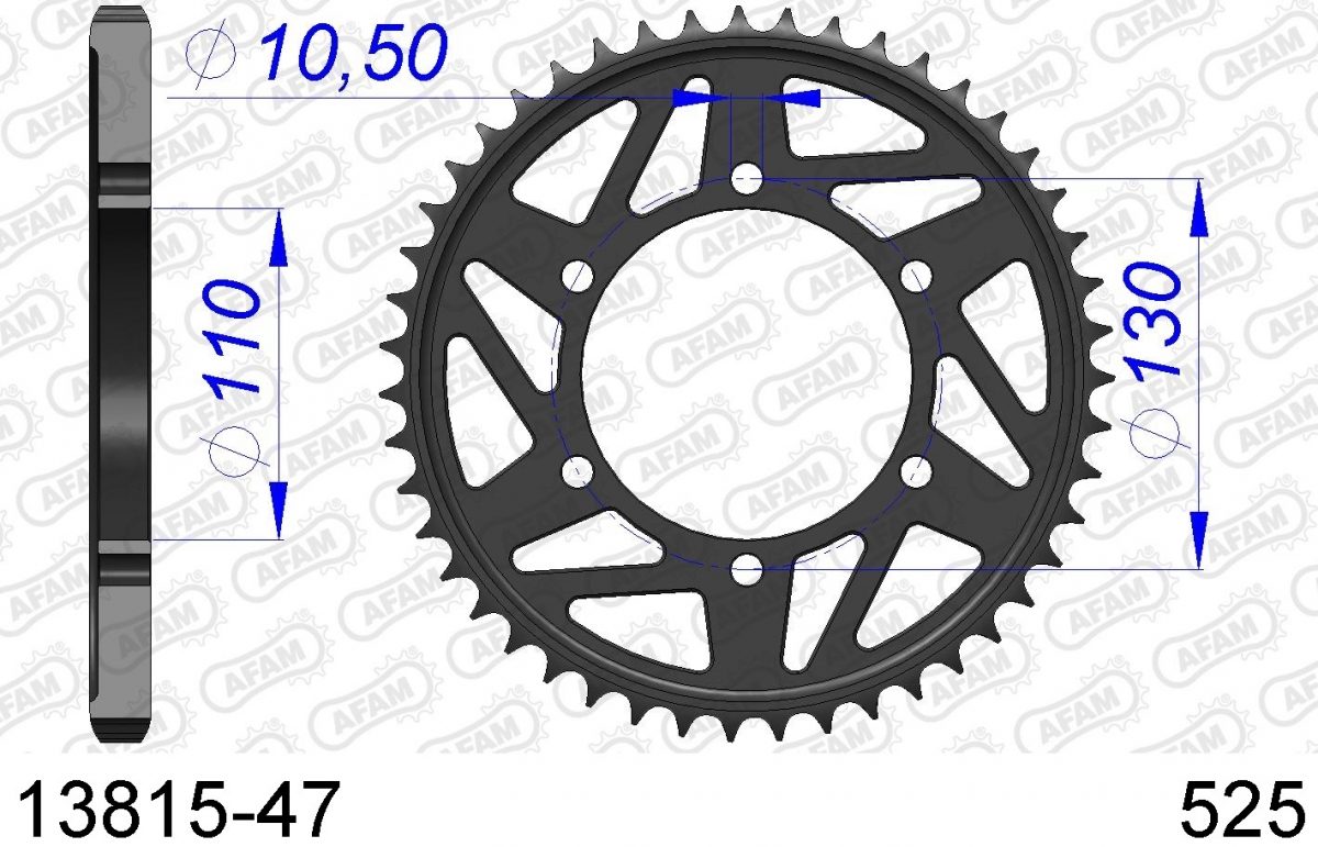 REAR ALU 47T, 525