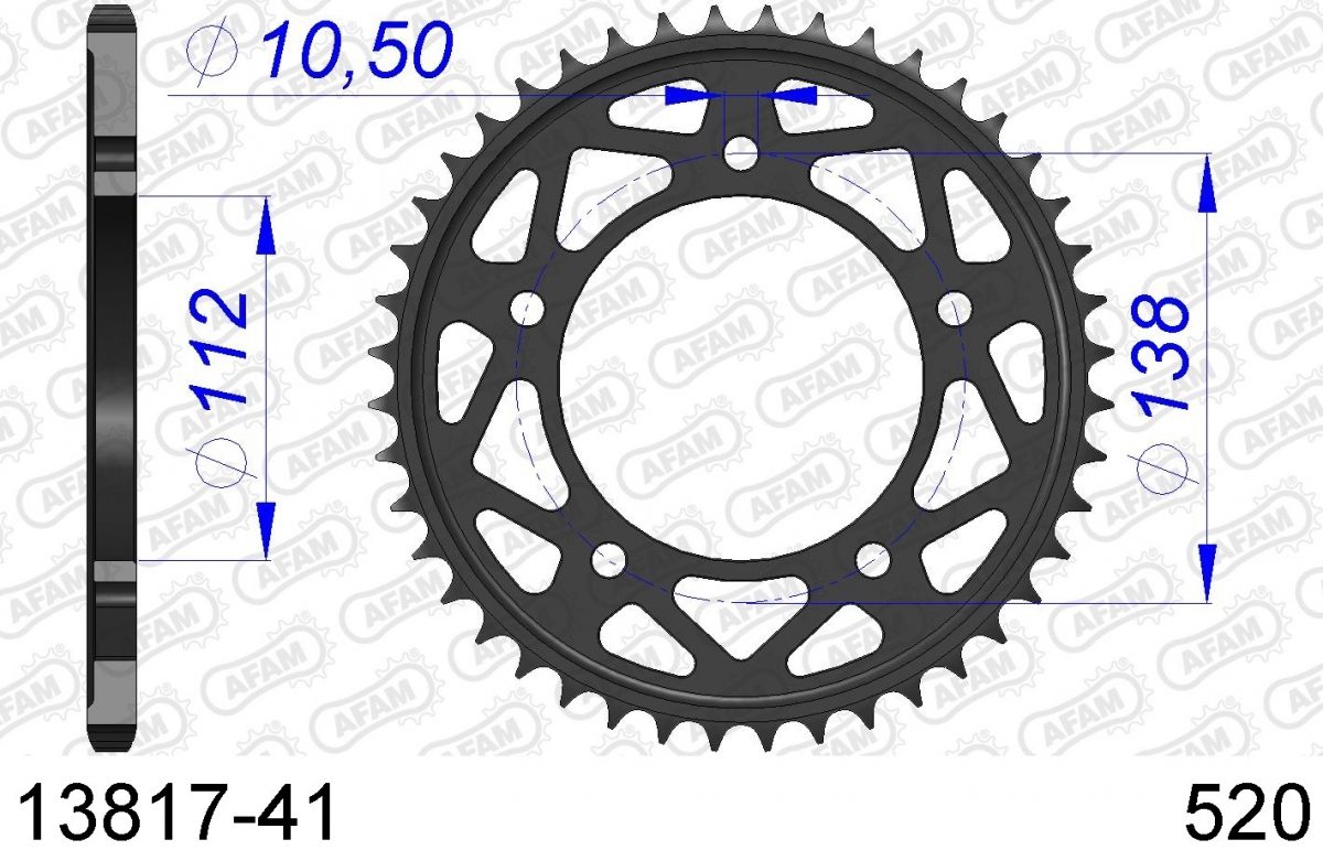 REAR ALU 41T, 520