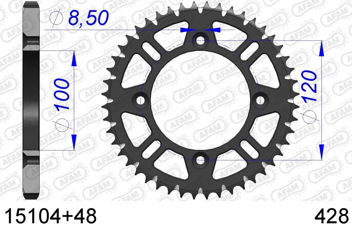 REAR ALU 48T, 428
