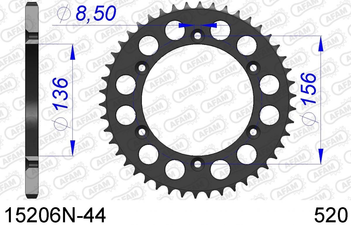 REAR ALU 44T, 520