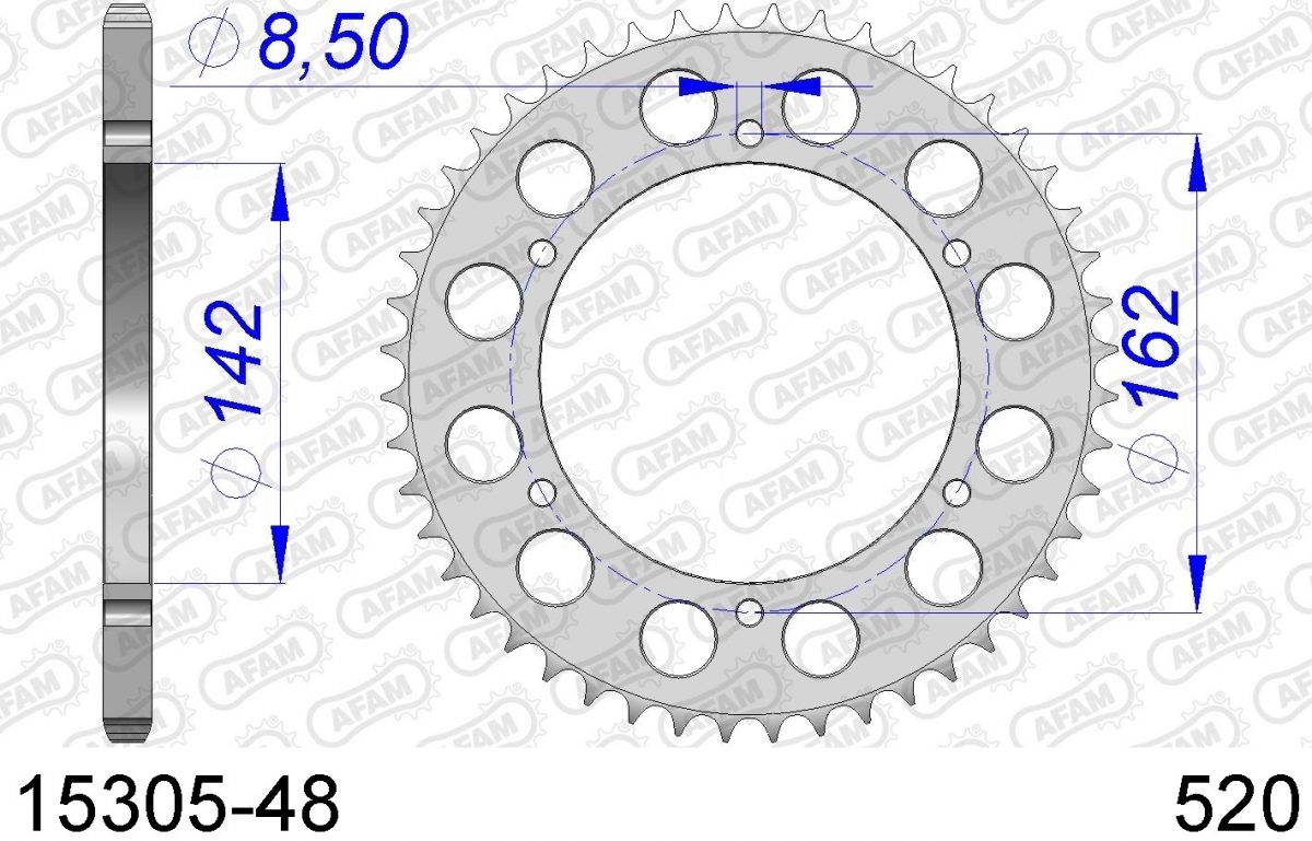 REAR ALU 48T, 520