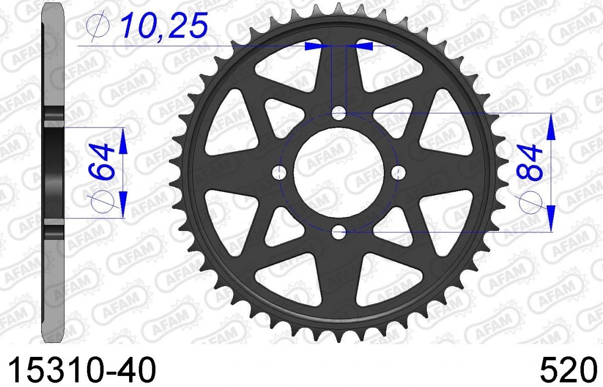 REAR ALU 40T, 520