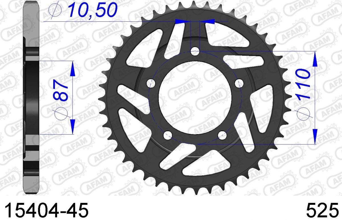 REAR ALU 45T, 525