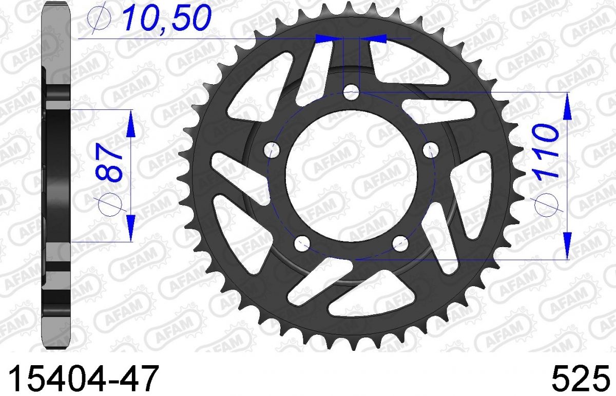 REAR ALU 47T, 525