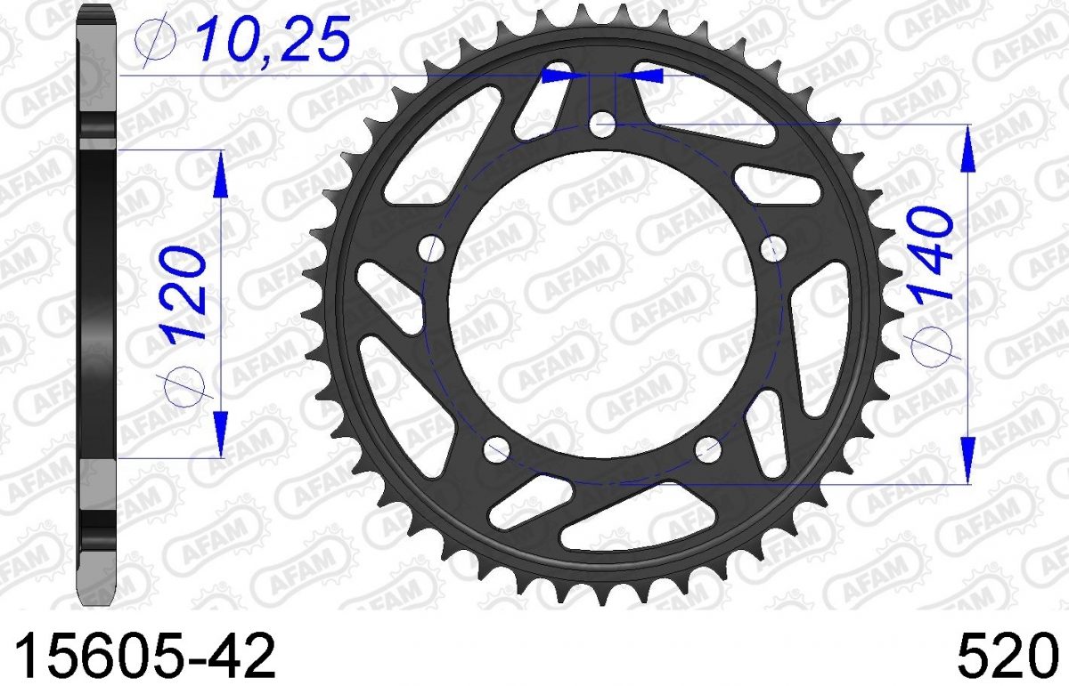 REAR ALU 42T, 520