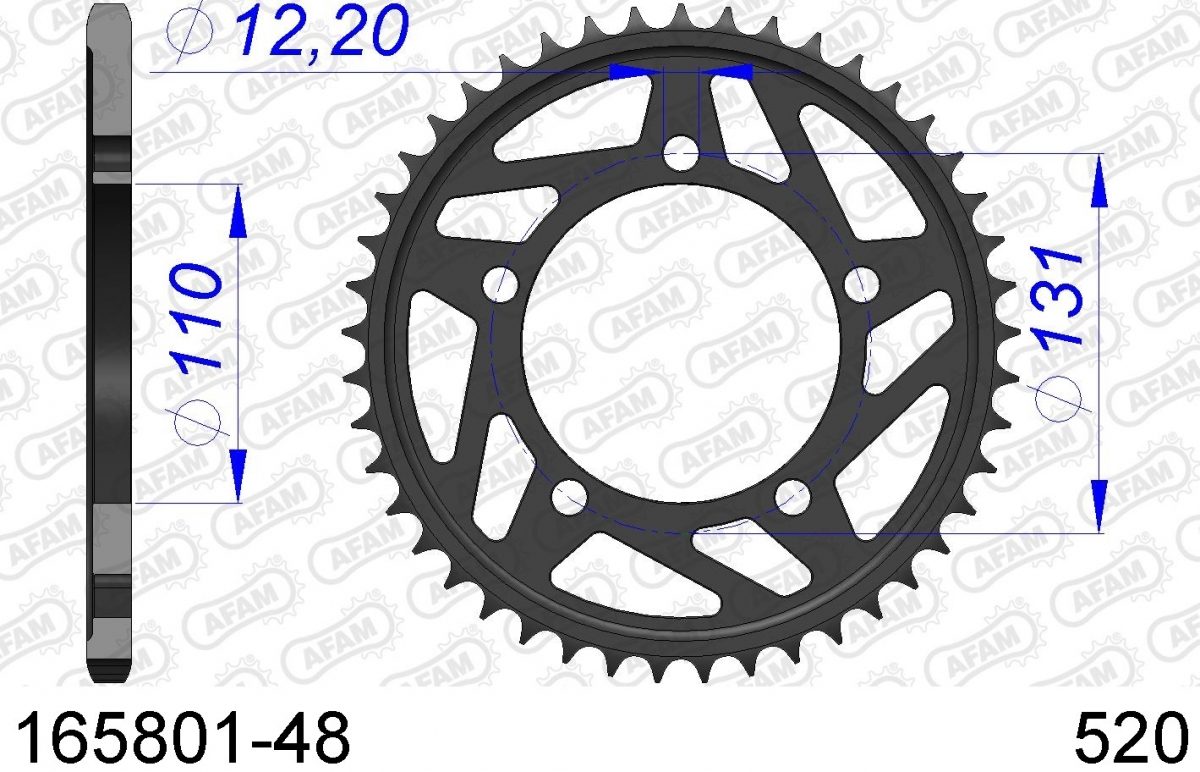 REAR ALU 48T, 520
