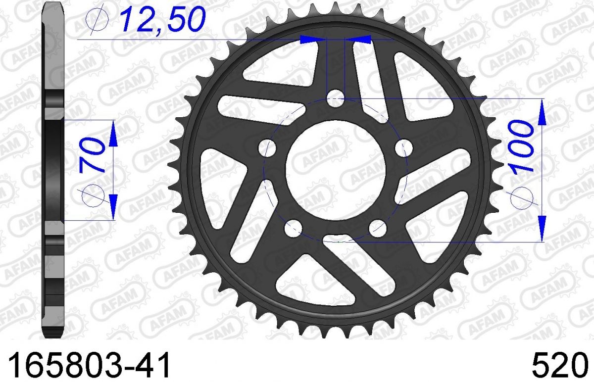 REAR ALU 41T, 520
