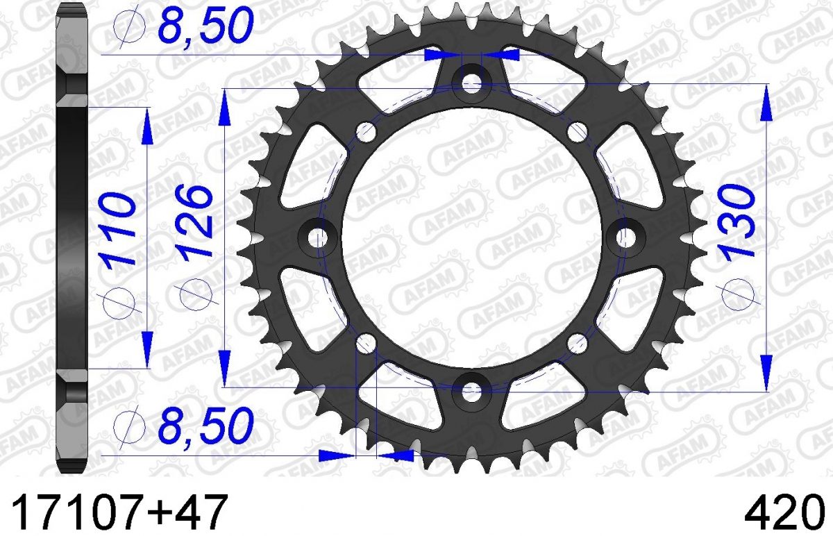 REAR ALU 47T, 420
