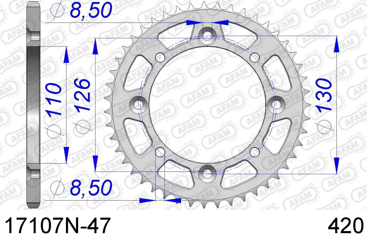 REAR ALU 47T, 420