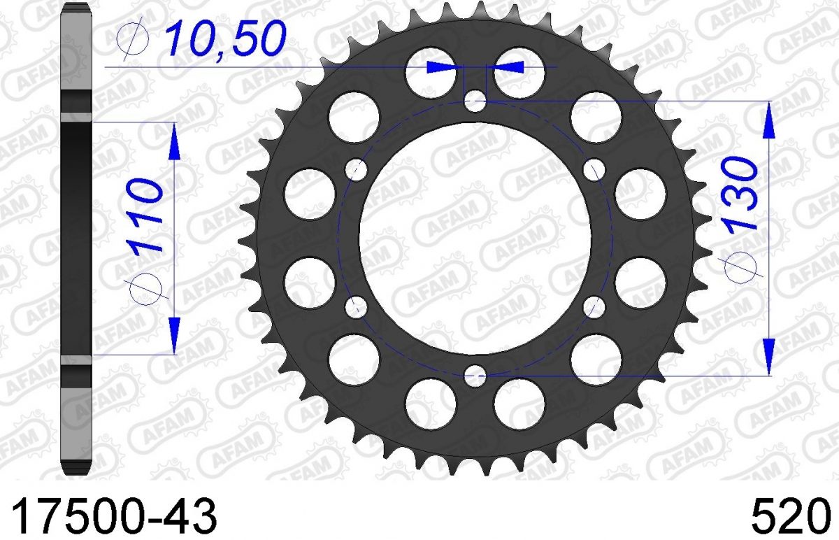 REAR ALU 43T, 520