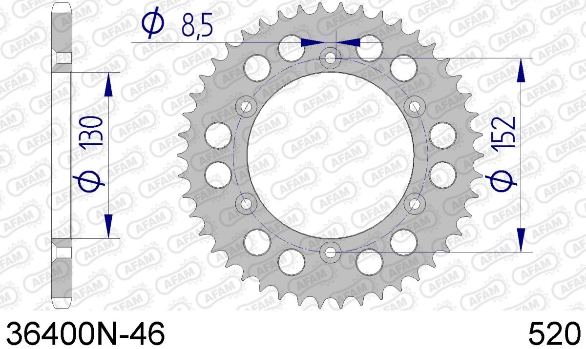 REAR ALU 46T, 520