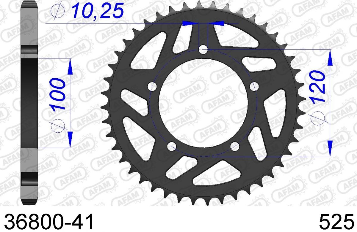 REAR ALU 41T, 525