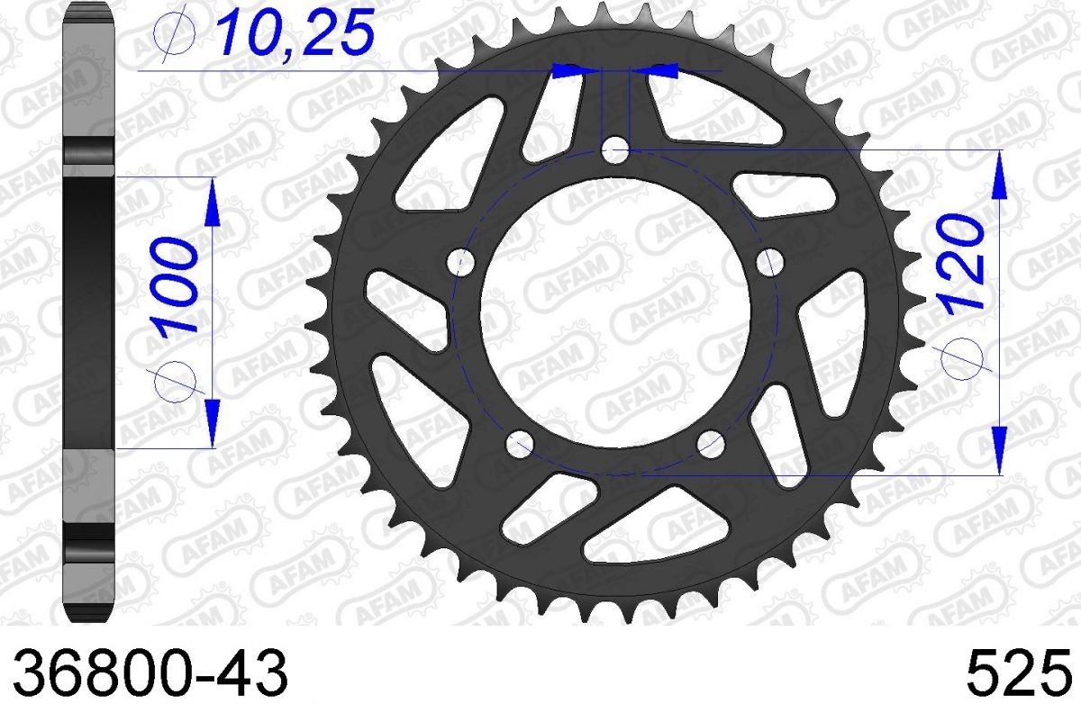 REAR ALU 43T, 525