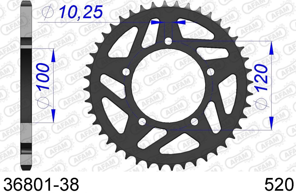 REAR ALU 38T, 520
