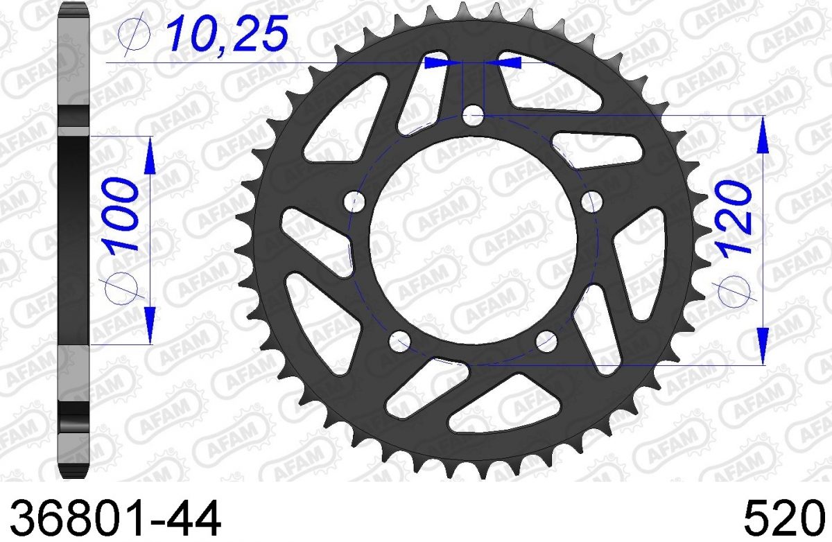 REAR ALU 44T, 520