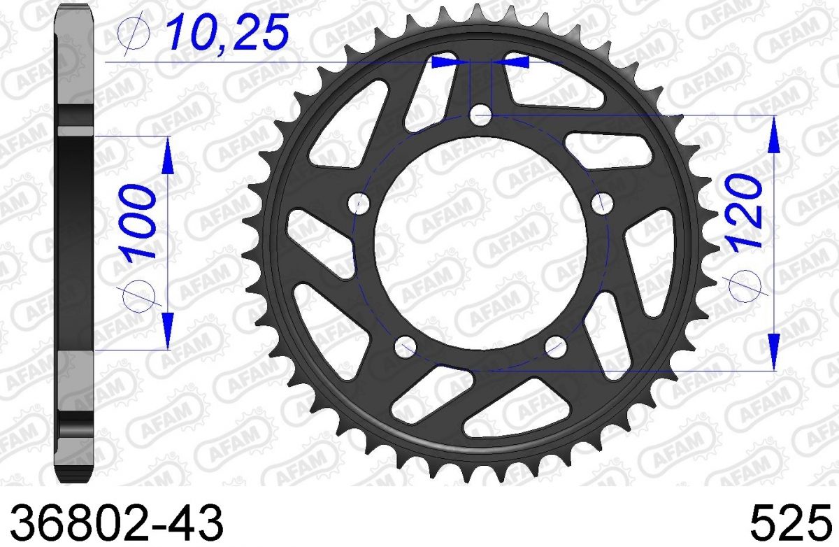 REAR ALU 43T, 525