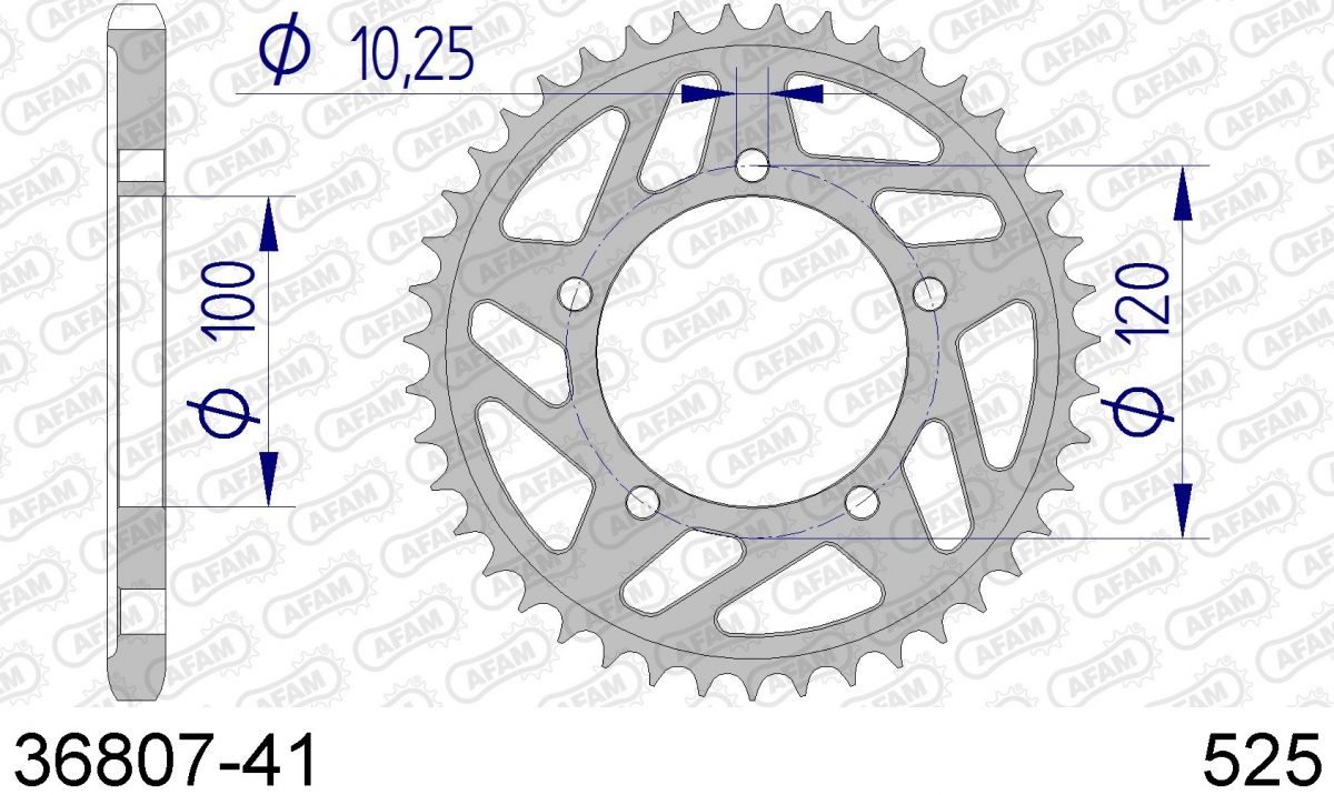 REAR ALU 41T, 525