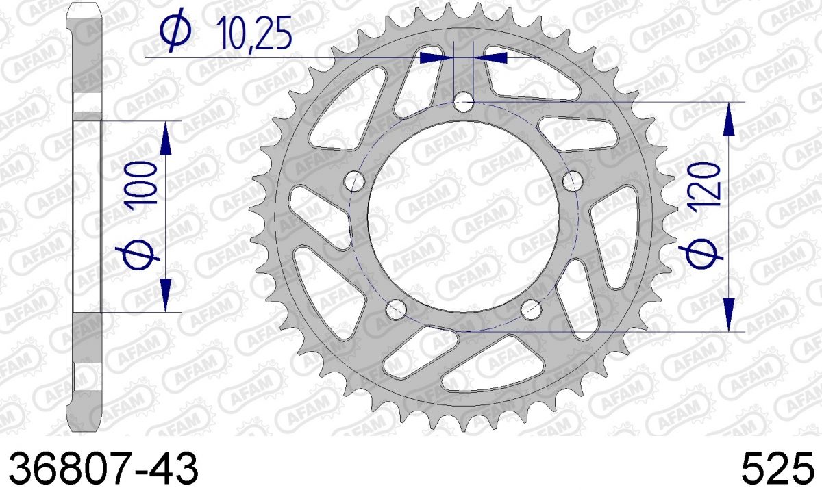 REAR ALU 43T, 525
