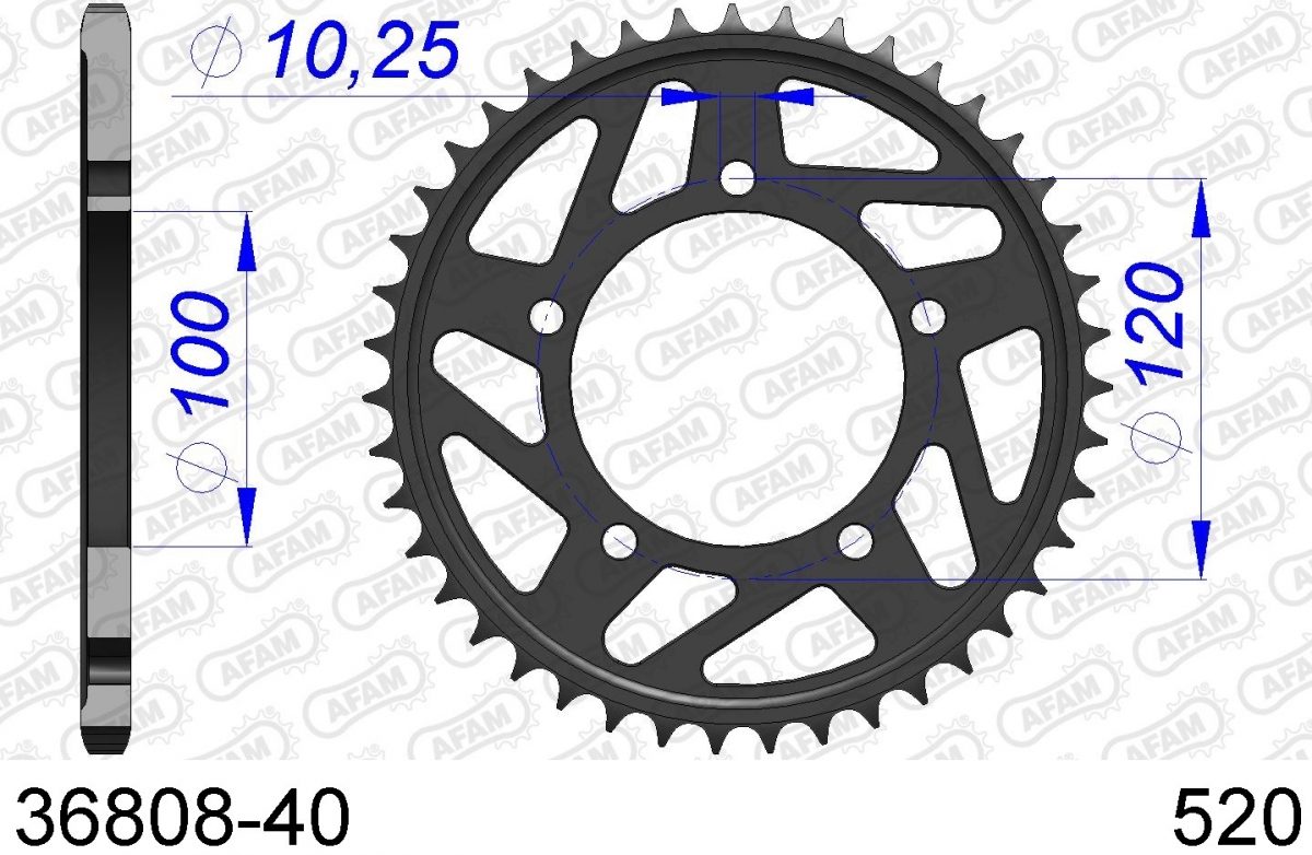 REAR ALU 40T, 520