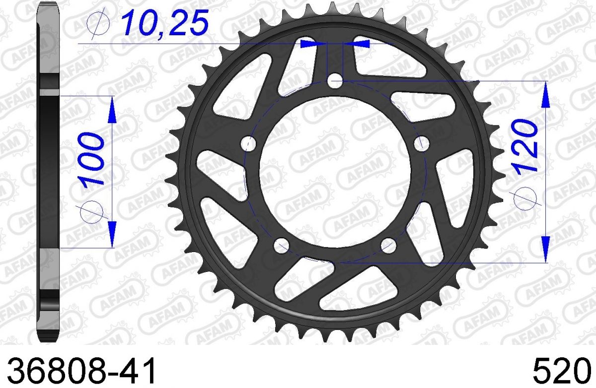 REAR ALU 41T, 520
