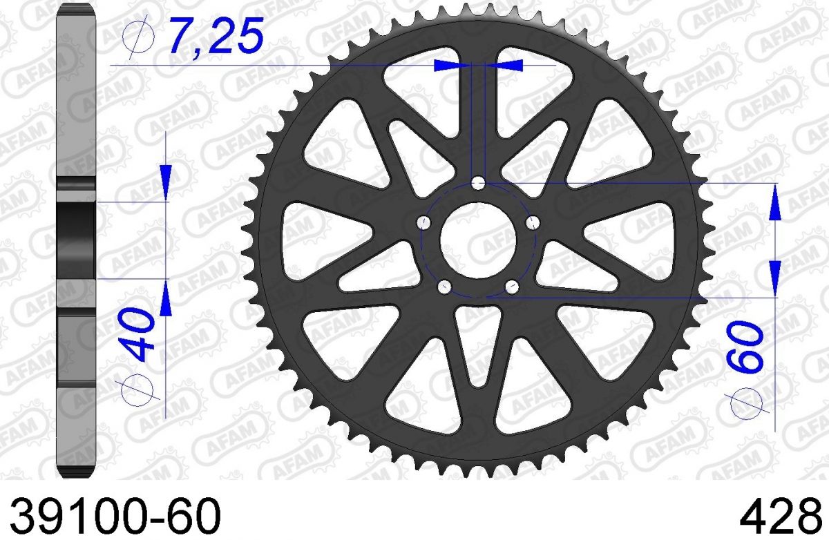 REAR ALU 60T, 428