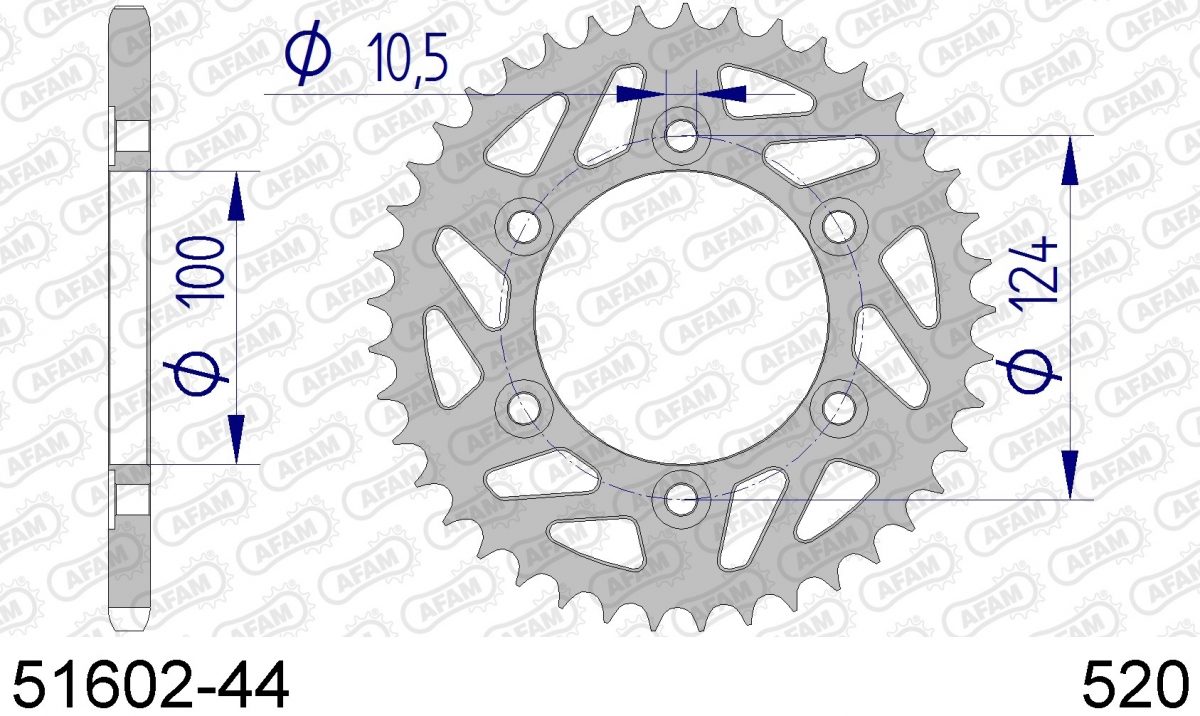 REAR ALU 44T, 520