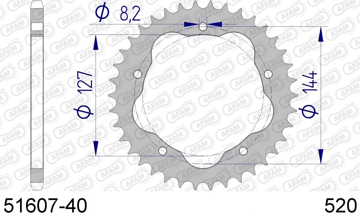 REAR ALU 40T, 520