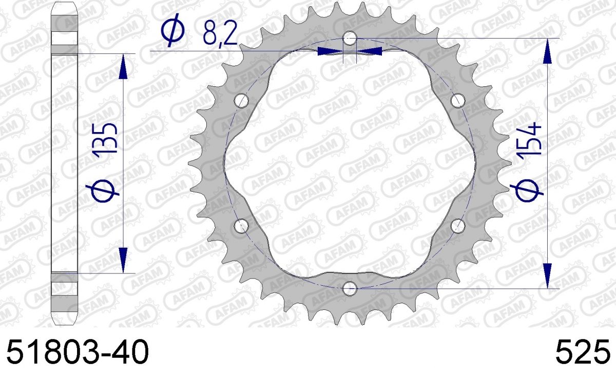REAR ALU 40T, 525