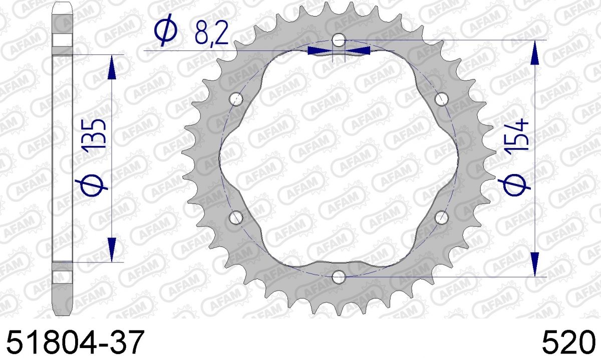 REAR ALU 37T, 520