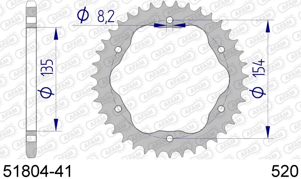 REAR ALU 41T, 520